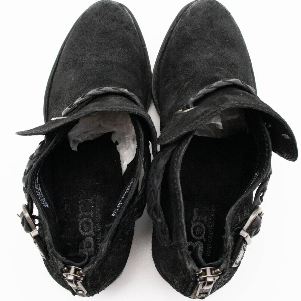 Born Sylvia Black Leather Ankle Boots F13703 SIZE 7 - Picture 6 of 6